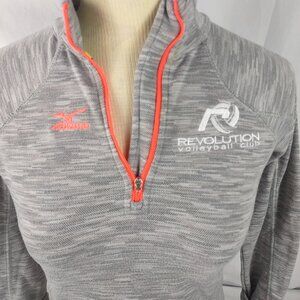 Mizuno Women's Gray/Pink 1/4 Zip Athletic "Revolution" Thermo Pullover Size XS